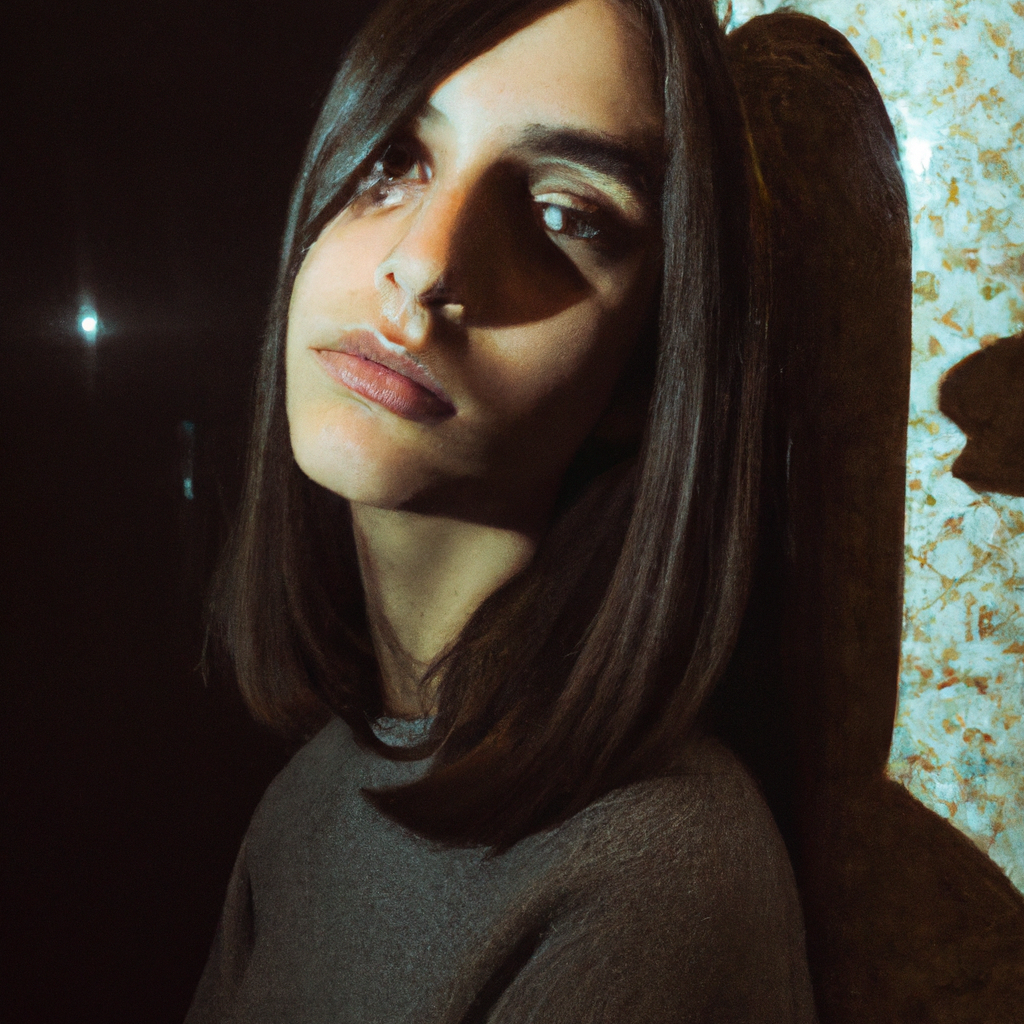 Estilo editorial elegante con sombras marcadas